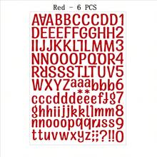 【彩色字母贴纸】1512片字母贴纸套装，包含自粘字母、数字和符号，适用于DIY手工、窗户、门、邮箱、汽车、教室等。共12张贴纸。可用于剪贴簿、房间装饰、情人节、斋月装饰。 - 彩色 - 查看 12