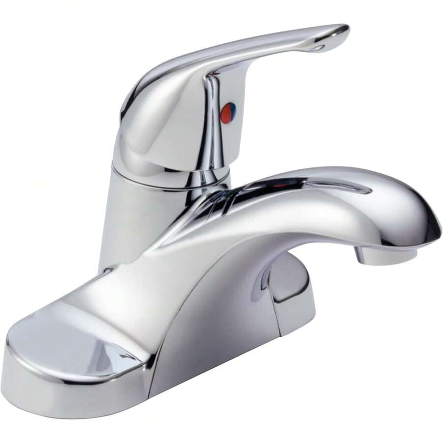 DELTA B501LF Foundations Single Handle Bathroom Faucet, 4.25 X 6.13 X 4.25 Inches, Chrome - default - View 1