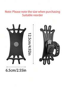 1pc Multifunction Rotatable Silicone Bicycle Phone Holder, Motorcycle Electric Bike Navigation Bracket For Riding, Multi Colors