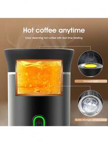 Cafetera espresso portátil con puerto Tipo-C, autocalentable, para preparar bebidas calientes y frías, compatible con café molido y cápsulas, adecuado para autocaravanas, senderismo y uso en la oficina, de vuelta a clases - Multicolor - Ver 10