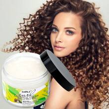 Crema potenciadora de rizo GOIPLE de tamaño familiar con aceite de manteca de karité, define los rizos, potencia los rizos, esencia moldeadora de volumen capilar, hidrata y suaviza el cabello para lograr rizos suaves, hidrata y brillo, producto de peinado anti-encrespamiento para cabello ondulado y rizado, acondicionador de dejado en el cabello con elastina