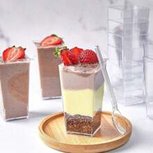 20/30/40/50/60 Stück Dessertbecher, Trifle-Becher geeignet für Desserts, Milch, Saft, Pudding, Eis, Gelee - perfekt für Hochzeiten, Partys, Feiertage und Heimdekoration