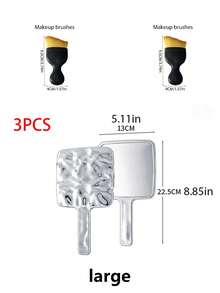 1个/2个便携式双面小镜子，波纹镜面，时尚简约，适合随身携带和居家使用。Y2K风格化妆镜，迷你梳妆镜，口袋镜，小镜子，客厅、卧室、浴室家居装饰，旅行用品，婚礼、派对、生日、送给男士、父母、挚友、老师的礼物，新年礼物，配饰，趣味礼物，化妆品，便宜，房间装饰，梳妆台，旅行，卧室，化妆配件，镜子，梳妆镜，迷你镜，便携镜，小镜子，手持镜，便宜，圣诞礼物，化妆品，化妆工具，便宜货，礼物，女士礼物，圣诞礼物