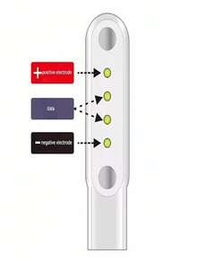 通用 2 针 4 毫米 7.62 毫米 4 针底座充电器适配器磁性充电线 USB 充电线适用于智能手表电源线