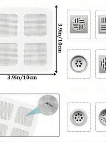 Filtres d'égout jetables avancés, faciles à jeter après utilisation, maintiennent l'hygiène, interceptent efficacement les cheveux et les débris, empêchent les bouchons d'égout, empêchent les petits insectes d'entrer dans la pièce par les égouts, matériau durable, convient à une utilisation à long terme, sans outil nécessaire, installation rapide dans divers types de sorties de drainage, facile à nettoyer et à remplacer, simplifier l'entretien du système de drainage - style de couleur aléatoire
