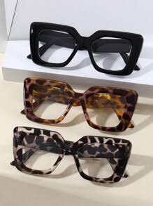 3pcs Cat Eye Fashionable Fashion Glasses, Suitable For Daily Wear
