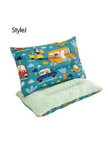 Upgraded Soft & Comfortable Children's Pillow, Center Concave Design, Suitable For Flat Head And Other Head Shapes, Children's Head Support Pillow, Baby Rest Head Support Pillow, Soft & Comfortable Cartoon Bear Memory Foam Pillow, Suitable For Boys And Girls Sleep And Head Support, Sofa Pillow, Random Pattern Distribution - Multicolor - View 15