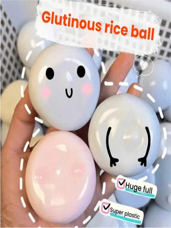1pc Super Fun Decompression Toy, Perfect Gift, Birthday Gift,Squishy Glutinou Rice Squishy Fidget Toys, DIY Shaped Glutinou Rice Squeeze Toys For Stress Relief, Glutinou Rice Squishy, Handmade Rice Taba Squishy Toys, Cute Squishy Squeeze Toy,New Mochi Squash Squeeze Stress Relief Hand-Made Balls With Piping Bag, DIY Malleable Slow Rebound Anti-Stress Toy.