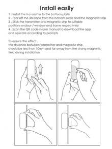 Sensor magnético inteligente para puerta, alarma de puerta/ventana para el hogar, alarma móvil conectada a WiFi, sensor antirrobo (baterías no incluidas). El producto utiliza una aplicación móvil para notificar el estado de apertura/cierre de la puerta/ventana, por favor revise los detalles del producto cuidadosamente antes de comprar. - Ver 9