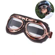 Retro Motorcycle Goggles Glasses Vintage Moto Classic Goggles For Harley Pilot Steampunk ATV Bike Copper Helmet