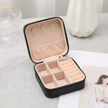 Travel Jewelry Case Small Jewelry Box Jewelry Organizer Storage Case Portable PU Leather Mini Jewelry Travel Case For Girls
