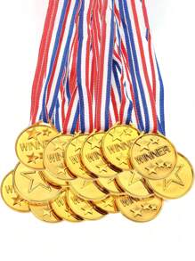 20pcs-Baby Shower Gold Winners Medals, Plaques, Gymnasium Day Medals, For Sports, Competitions, Talent Shows, Spelling Bees Birthday Party Gifts, Motivational Baby Gifts, Gifts For Boys And Girls