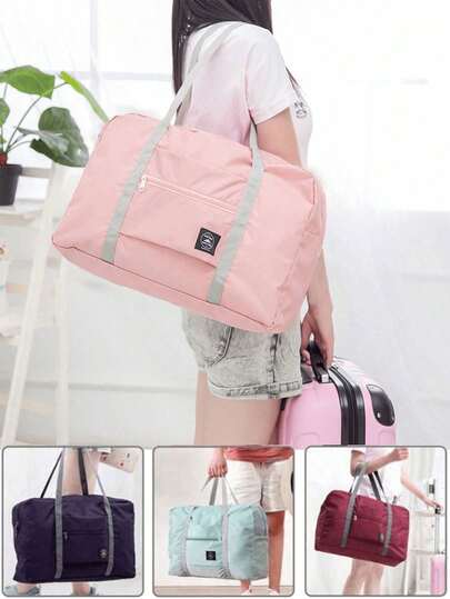 1 件便携式旅行收纳袋，多功能浴室盥洗袋，大容量化妆品收纳袋，适合衣服、鞋子、连衣裙、短裤、内衣、洗漱用品、化妆品、护肤瓶，适合夏季旅行、居家、露营、商务旅行、派对