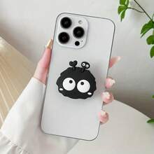 Cute Black Pebble Shaped Foldable Phone Stand - Easy To Use And Install, Adjustable Angle, Practical, Fashionable & Durable, Suitable For All Phones, Compact & Portable, Perfect Gift For Friends & Birthday Compatible With IPhone, Android Phone, Gift For Birthday, Family, Friends Push-Pull Phone Grip, Phone Holder, Phone Accessories Compatible With IPhone, Android Phone, Gift For Birthday, Family, Friends - Multicolor - View 5
