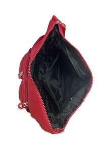 Women's Crossbody Bag For Travel, Work, College - 酒紅色 - 查看 5
