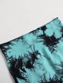 1 件女式加大码高腰性感健身运动瑜伽弹力速干瘦身紧身裤，多功能骑行打底裤扎染绿色紧身裤