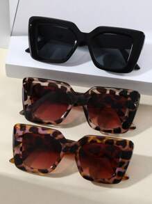 3pcs Cat Eye Fashionable Fashion Glasses, Suitable For Daily Wear