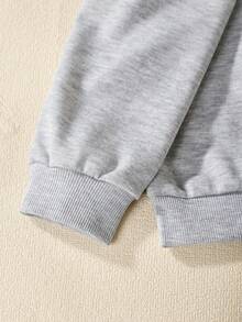 Men Hoodie Co-Ords - 淺灰色 - 查看 4