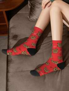 Customized Pet Face Socks With Photo, Personalized Smiling Face Socks, Funny Socks With Faces, Gag Gifts Funny Socks For Men And Women, Gift - Multicolor - View 2