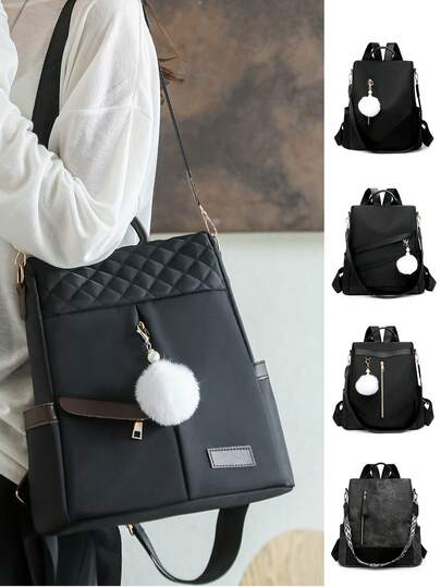 高端最新款背包，适合女性、大学生和中学生。全新个性简约撞色通勤包，适合上班族。大容量背包，适合工作、办公、通勤、旅行、度假，多功能，适合日常使用。