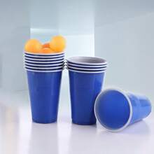 12 Peças Conjunto de Jogo de Beer Pong com 12 Copos e 12 Bolinhas de Ping Pong, Design de Copos Antiderrapantes para Empunhadura Confortável, Quique Estável e Controle Fácil, Acompanhado de Bolinhas de Ping Pong de Alta Elasticidade para Experiência de Arremesso Suave. Adequado para reuniões familiares, festas com amigos, início rápido de jogos divertidos, aumento da atmosfera! Aplicável para festas de aniversário, festas de dormitório universitário e muito mais.