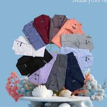 Men's Slim Fit Shirt In Mitong Fabric - Comfort And Style - 黑色 - 查看 5