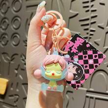 Sleeping Bubble Keychain, Cute Cartoon Couple Keyring Bag Charm, Car Key Chain Pendant - Multicolor - View 9