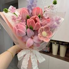 Paquete de valor de 100 piezas de limpiapipas de tela flexible de colores surtidos para suministros de manualidades y decoraciones caseras, juego de torsión con dos opciones de color, kits de flores de limpiapipas