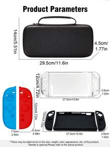 Suitable For Switch2 Handle Bag Set Large Capacity Portable Game Console Cassette Storage Bag Real Machine Mold Hard Plastic Transparent Protective Shell Full Silicone Split Cover Left And Right Protective Cover HD Tempered Film Screen Protector Rocker Cap Full Set Of Accessories