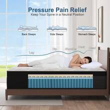 Duchessz 10" 12" 14" Gel Memory Foam Mattress Twin Full Queen King Bed Hybrid Pocket Spring Mattress In A Box,Medium Firm Pressure Relief - 10 inch - 查看 4