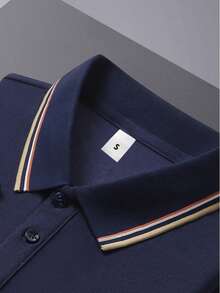 Women's Polo Shirt With Small Horse Emblem Design, Creative Short Sleeve Tee For Summer - Navy Blue - View 4