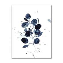 1 tấm áp phích hoa trừu tượng mực xanh lá cây nghệ thuật treo tường trên vải canvas hiện đại tối giản hình ảnh bức tranh tường trang trí phòng khung tùy chọn - Nhiều màu - Xem 8