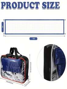 1 Set de Red de Voleibol de Piscina Extra Grande y Duradera de PE, 180 X 36 Pulgadas, para Actividades Familiares al Aire Libre, Juegos de Patio Trasero y Playa, Entretenimiento de Deportes Acuáticos y de Playa, con Estructura de Red Estable, Accesorios de Voleibol Incluyendo Bolsa de Almacenamiento, Multiusos para Fiestas de Piscina, Estanques Traseros, Deportes Acuáticos y Recreación, Fácil de Transportar, Ideal para Fiestas de Natación o Uso en Estanques del Jardín, Natación al Aire Libre, Deportes Acuáticos, Artículos Esenciales de Playa, Flotador de Piscina