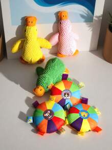 1 Plush Toy Of Duck Pet Made Of Corn Wool Material, A Pet Toy That Can Make Noise When Gnawing And Playing, And An Interactive Toy For Pets To Kill Energy. It Is Only For Pet Use