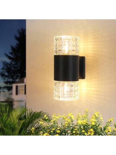 CANMEIJIA Outdoor Wand Lamp, Acrylic Flower Pattern Crystal Appearance ative Indoor LED Waterproof IP65 Home Lighting Streetlight ation, E27 Lamp Base, Square/Round Patio/Stairs/Street/Indoor/Garden/Living Room/Bathroom/Kitchen/Bedroom/Hallway/Indoor Wall/Outdoor view 11