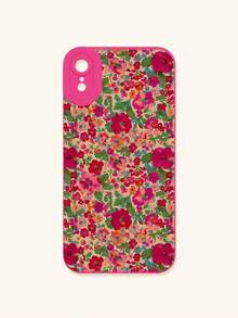 Funda de teléfono con estampado floral diminuto en rosa fucsia, funda de teléfono con estilo vintage de flores dispersas multicolor en rosa fucsia, funda de protección de lente, compatible con iPhone y Galaxy, compatible con iPhone 13, 15, 16 Pro Max, 16, 14, 15, 16 Plus, teléfonos Galaxy a prueba de agua, a prueba de golpes y resistente a arañazos - Multicolor - Ver 13