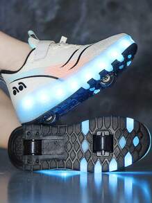 Classic, Fashionable, Cool, And Comfortable LED Rechargeable Light Up Roller Skates Suitable For Teenagers And Adults, For Casual And Fast Rolling