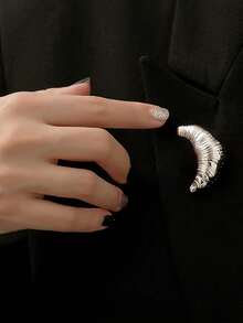 1 件时尚牛角面包胸针，适合男女，适合聚会和宴会，复古领针、袖扣、翻领针 - 牛角麵包 - 查看 5