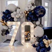 灰色乳胶派对气球 5/10/12/18 英寸 -10/30/50/70/90 个圆形氦气球适用于生日、婚礼、派对、性别揭晓、单身派对、退休、毕业庆典 - 灰色 - 查看 6