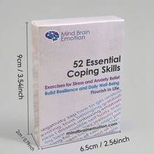 52张必备应对技巧卡片 - 压力管理、焦虑缓解练习 - 培养情绪敏捷性、韧性和自信心 - 青少年及成人自我关怀疗法游戏