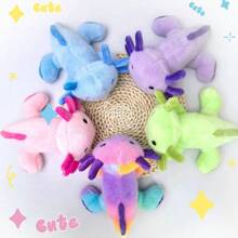 9 ornamentos para escritorio de peluche suave de gecko en colores surtidos, juguetes de peluche de geco coloridos adecuados como regalos de cumpleaños y decoración del hogar, accesorios creativos