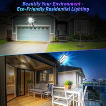 Solar Lights Outdoor Waterproof IP65 10000K 3 Lighting Modes Motion Sensors Light Beads Dusk To Dawn Suitable For Commercial Area, Parking Lot, Yard, Outdoor Lighting