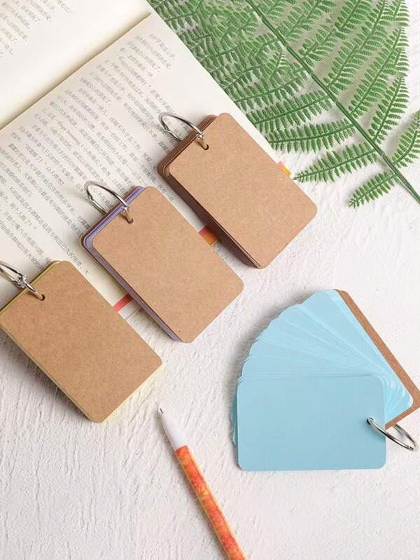 8pcs Mini Colorful Blank Sticky Notes With Hole, Perforated Line Index Cards, Memo Pads, Portable Small Notes, Colored Stationery, Office Supplies, Student Markers
