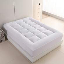 Thick & Cool Cotton Quilted Mattress Protector - Full Size Breathable Mattress Pad, 8-21 Inch Deep Pocket Design, Soft Support, Relieve Back Pain, White