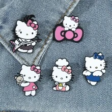 Sanrio Sanrio 1 buc Hello Kitty Anime Desene Animate Drăguț și Ciudat Broșă Insignă Metalică Accesoriu de Îmbrăcăminte Accesoriu Rucsac Potrivit pentru Purtare Zilnică și Cadouri pentru Prieteni. Accesorii de Birou Școlar Tricouri Jachetă Bijuterii Crăciun Halloween