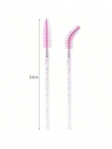 100pcs Eyelash Brush Set With Storage Box & Bag, Eyebrow Pencil, Disposable Angled Eyebrow Brush, Eyelash Extension Brush - Multicolor - View 6