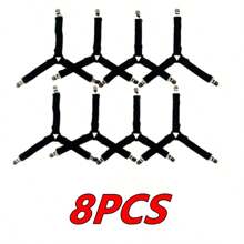 4 piezas de sujetadores de sábana triangular para el hogar, clips ajustables de fijación de sábana elástica para sofá/cama, faja de fijación de manteles, hebillas de sábana antideslizantes y anti-carreras