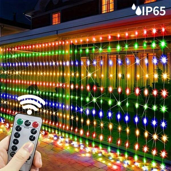 LED Window Curtain String Lights - 8 Flashing Modes, Perfect For Holiday Occasions And Home Decor, Suitable For Birthday, Wedding, Party, Bachelor Party, Etc. Powered By USB