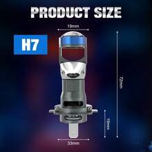 S&D 30000LM 双透镜迷你汽车前灯 H7 灯泡投影仪 LED 灯泡 Canbus 60W 远光/近光汽车摩托车前灯 6000K 12V