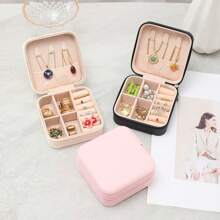 Travel Jewelry Case Small Jewelry Box Jewelry Organizer Storage Case Portable PU Leather Mini Jewelry Travel Case For Girls